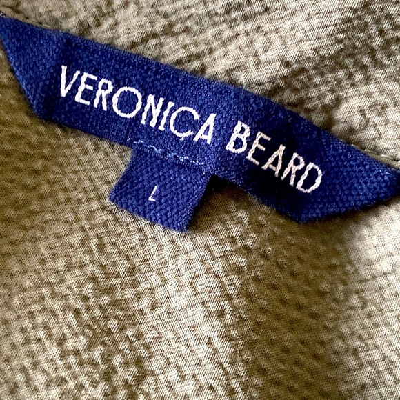 Veronica Beard Trisha Tiered Shirt Green Dress with liner Button Down Size Large - Picture 8 of 15